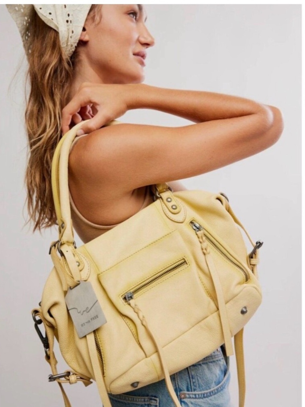 Free People Baby Emerson Tote- Butter Yellow - Picture 3 of 4